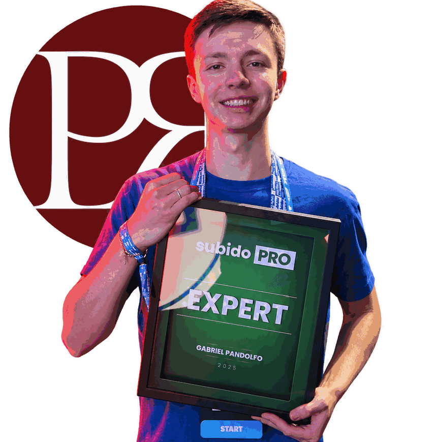 Gabriel Pandolfo, fundador da Prosperare, com a certificação Subido PRO Expert